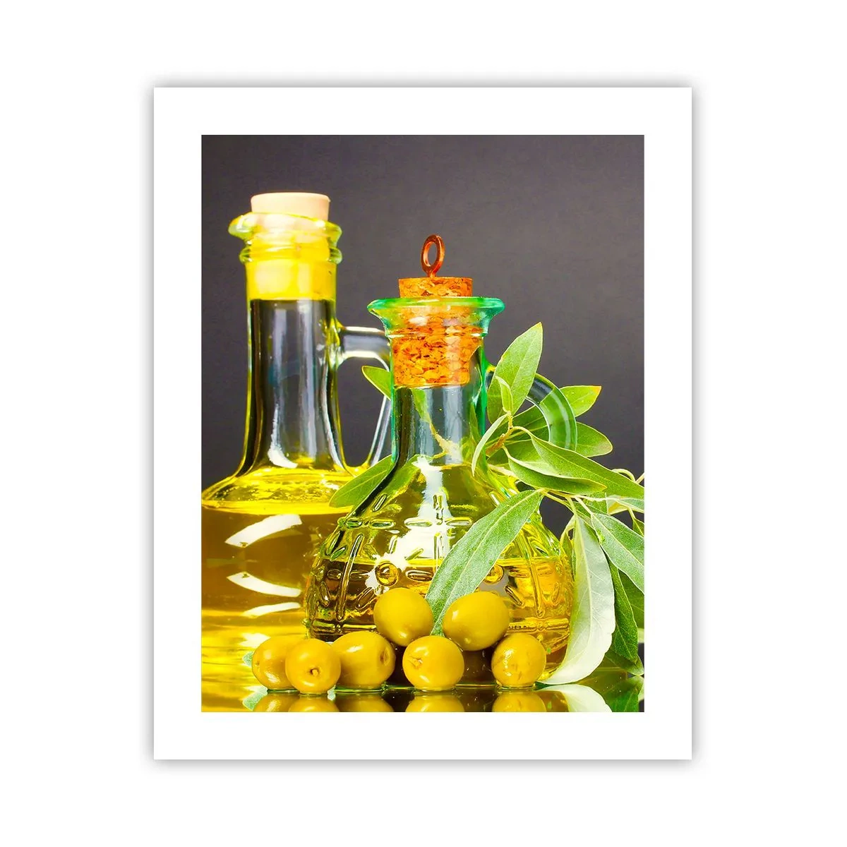 Poster - Natura morta con olive e olio - 40x50 cm
