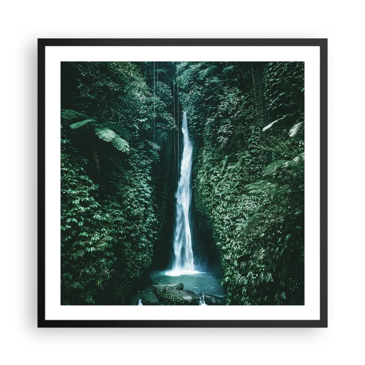 Poster in cornice nera - Terme tropicali - 60x60 cm