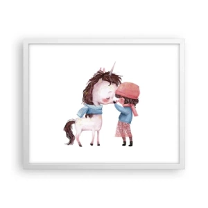 Poster in cornice bianca - Racconto d'inverno - 50x40 cm