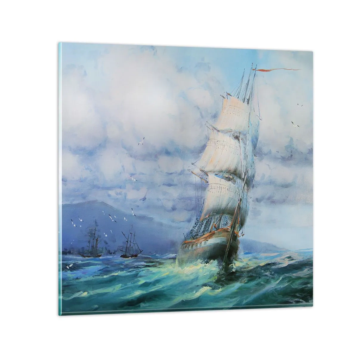 Quadro su vetro - Con il vento in favore - 40x40 cm
