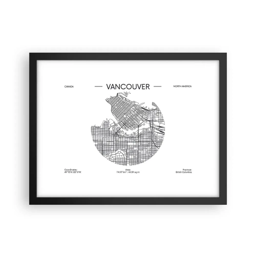 Poster in cornice nera - Anatomia Vancouver - 40x30 cm