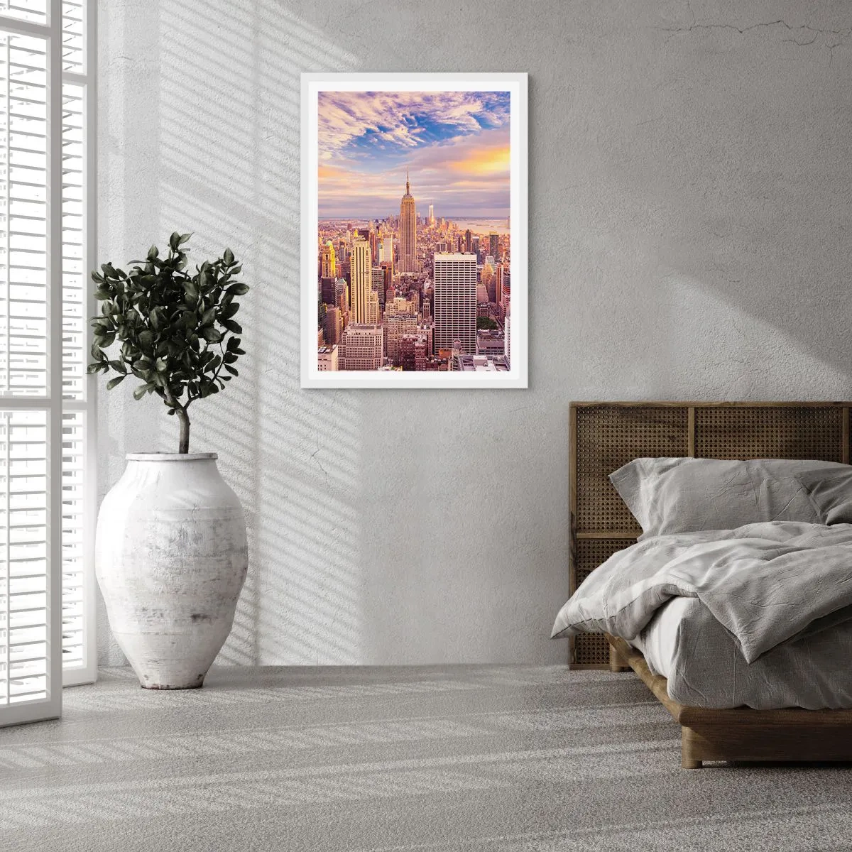 Poster in cornice bianca - Toccando le nuvole - 70x100 cm