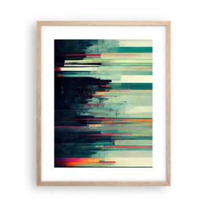 Poster in cornice rovere chiaro - Città futuristica - 40x50 cm