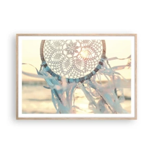 Poster in cornice rovere chiaro - Totem di pizzo - 100x70 cm