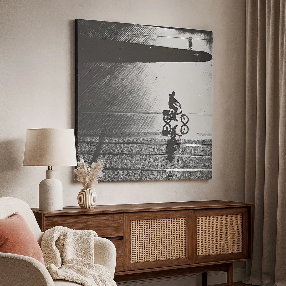 Quadro su tela - Stampe su Tela - Avanti, attraverso la città - 30x30 cm