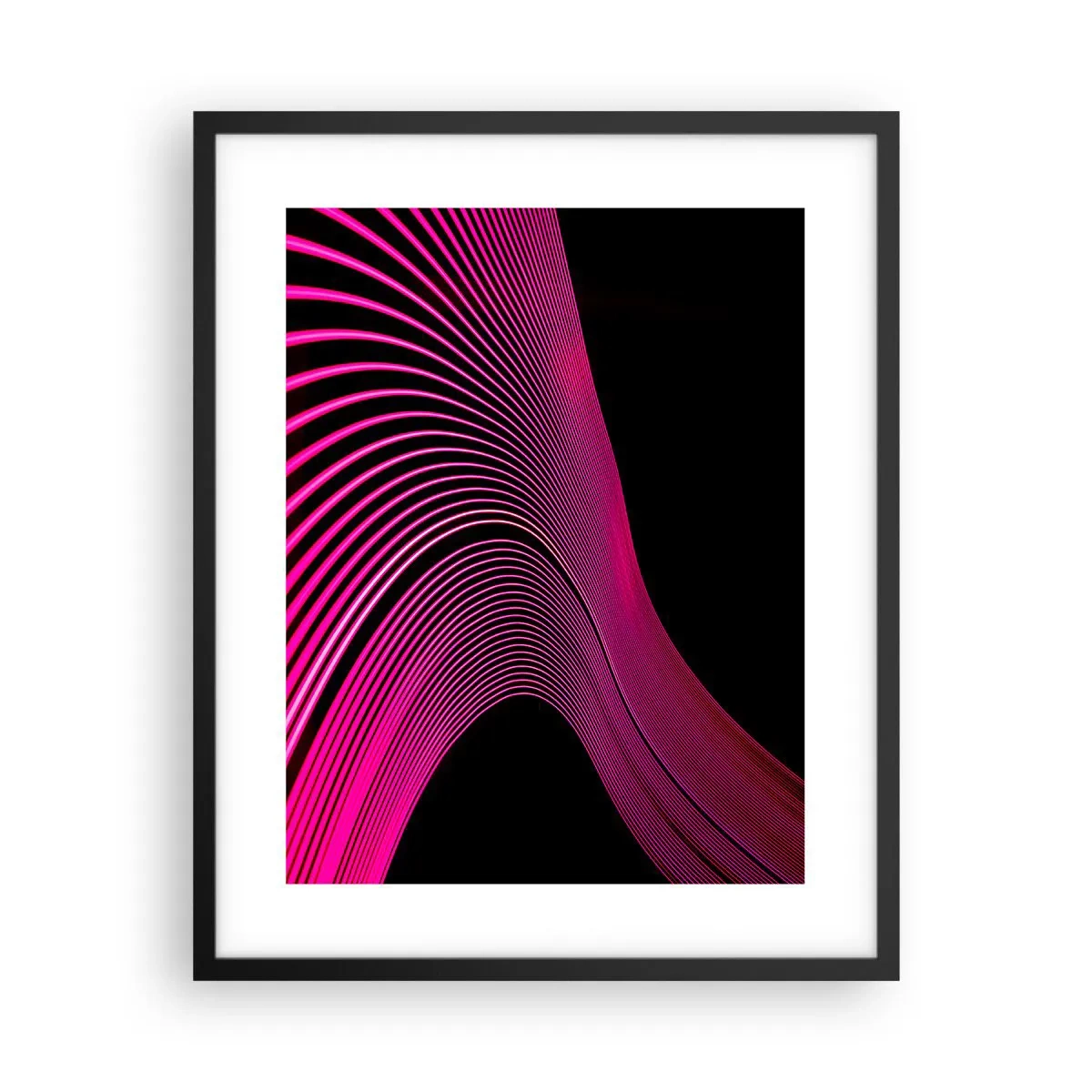 Poster in cornice nera - Il viale della luce - 40x50 cm