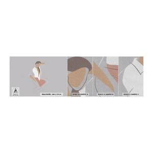 Campione di Fotomurale Premium Sand - Profilo di bellezza - Donna, Grafica, Modello - 100x30 cm