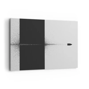 Quadro su tela - Stampe su Tela - Un proiettile simbolico in stile minimalista e astratto. - 100x70cm - Dritto allo scopo - Decorazione murale moderna per soggiorno e camera da letto ARTTOR