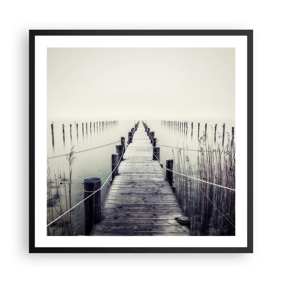 Poster in cornice nera - Immergiti nella pace - 60x60 cm