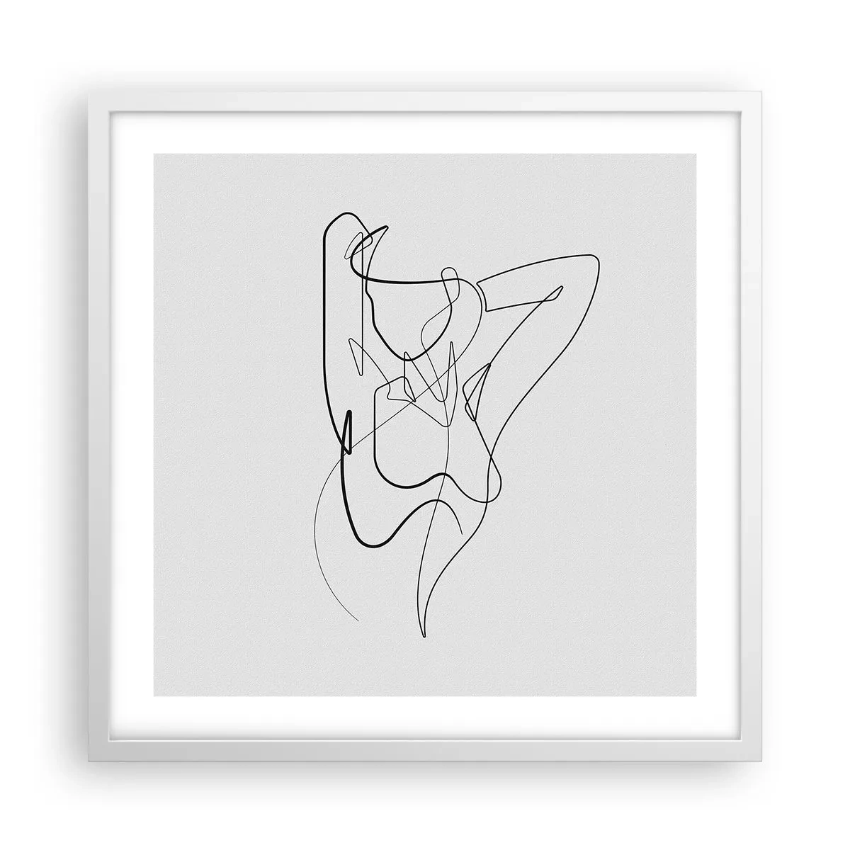 Poster in cornice bianca - Davvero, come sei... - 50x50 cm