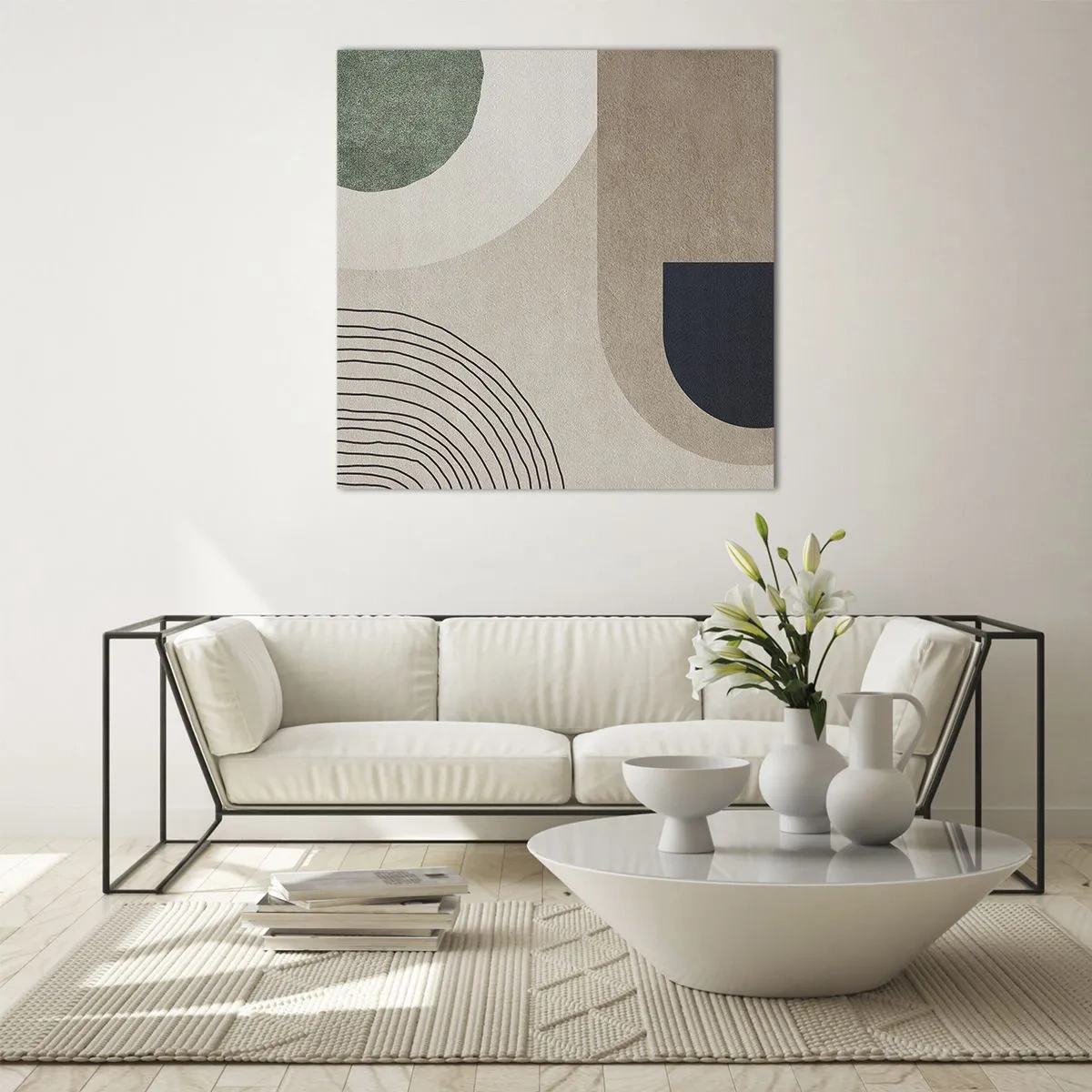 Quadro su vetro - La mitezza dell'ovale - 70x70 cm