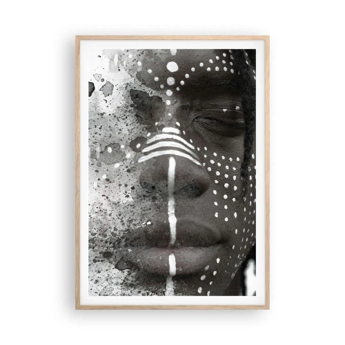 Poster in cornice rovere chiaro - Scopri lo spirito primordiale - 70x100 cm