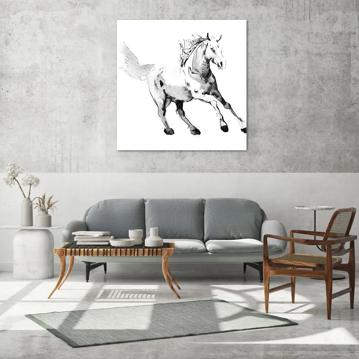 Quadro su vetro - Anima indomabile - 70x70 cm