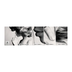 Campione Di Fotomurale Standard Eco - Ascoltando se stessa - Donna, Modello, Volto di donna - 100x30 cm