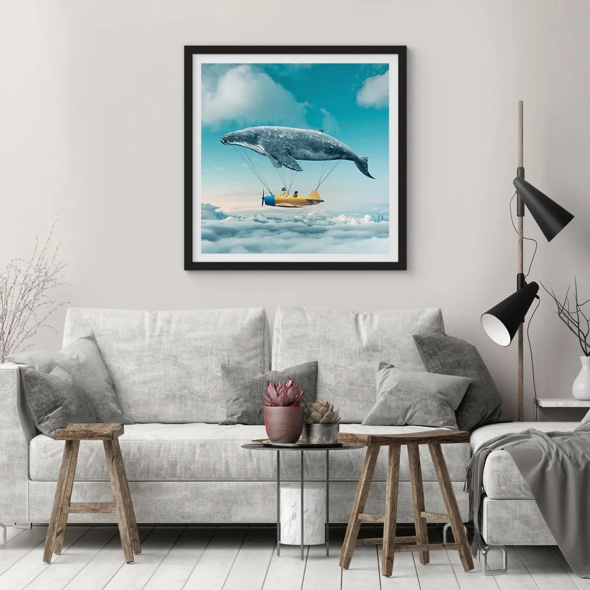 Poster in cornice nera - Perché no? - 50x50 cm