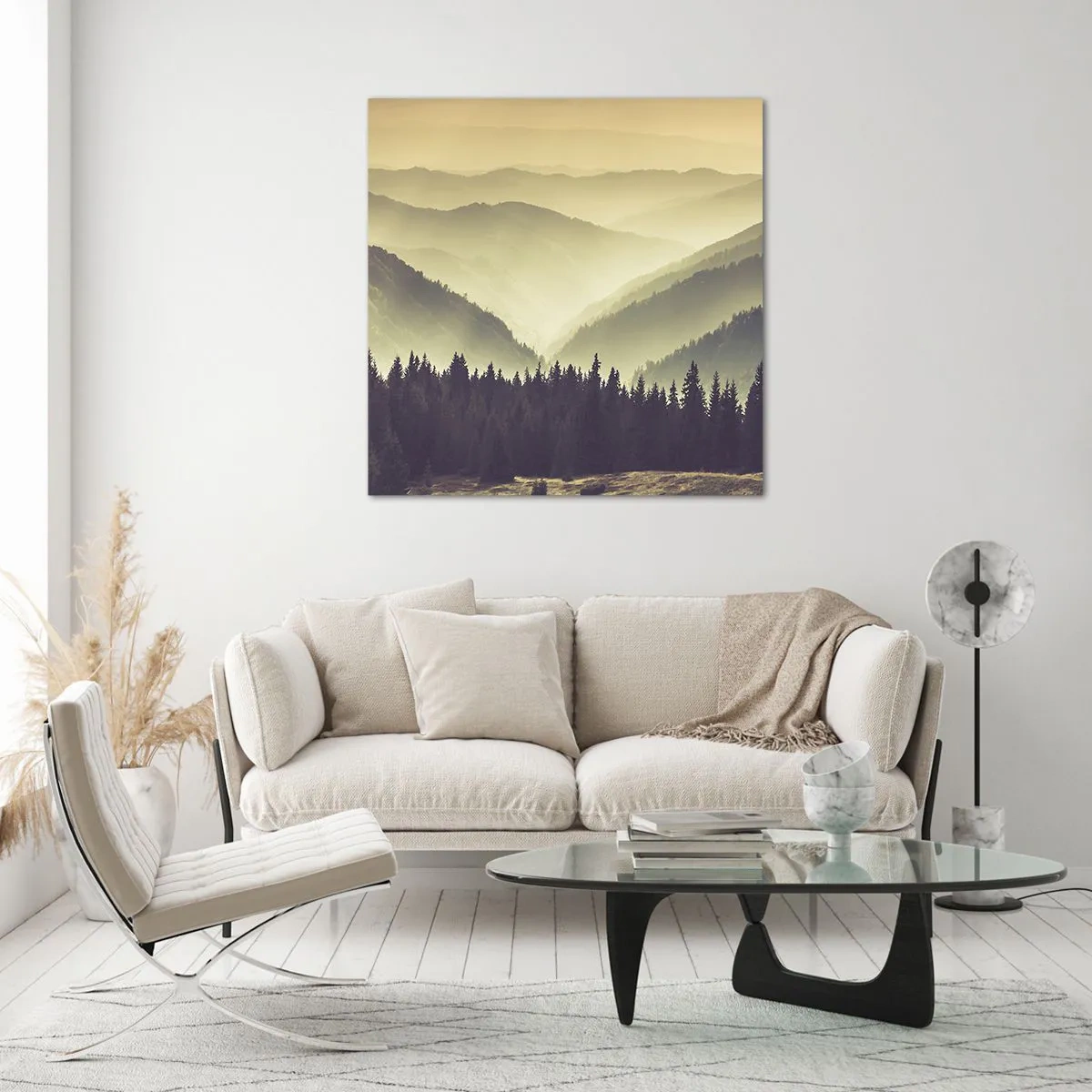 Quadro su vetro - Dopo sette montagne… - 70x70 cm