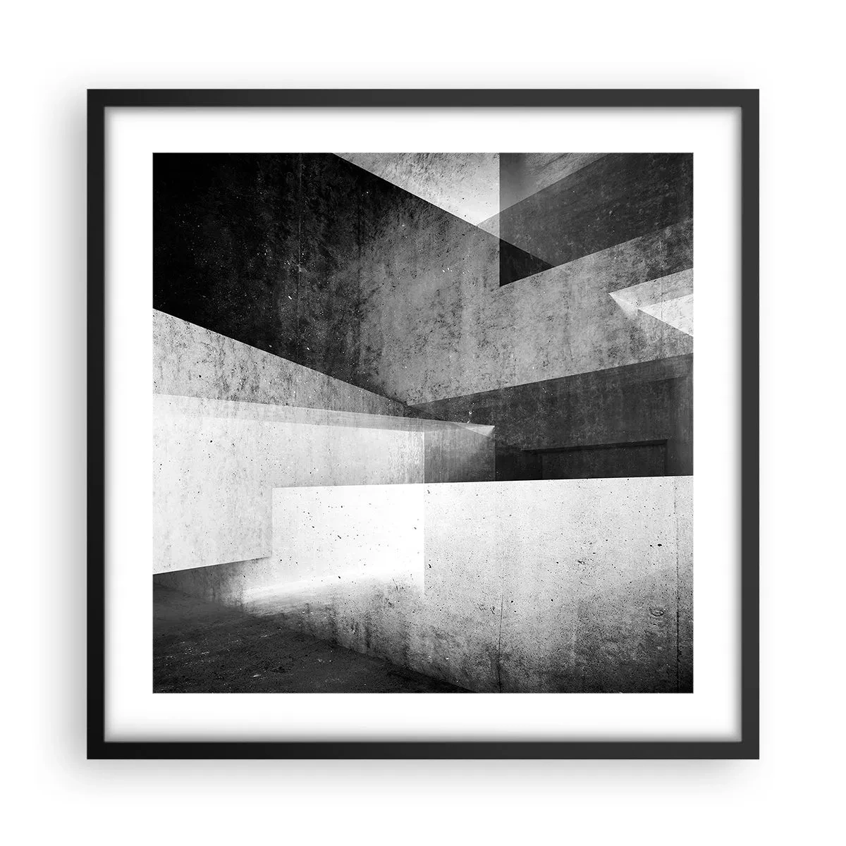 Poster in cornice nera - La struttura dello spazio - 50x50 cm