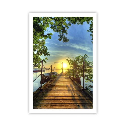 Poster - Tramonto sul lago - 61x91 cm