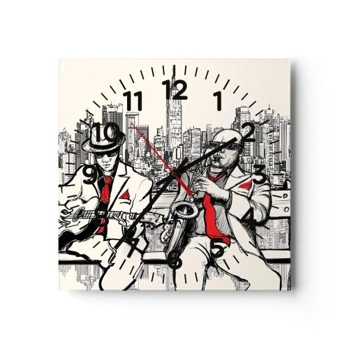Orologio da parete - Orologio in Vetro - Improvvisare a New York - 30x30 cm