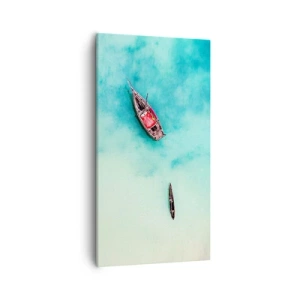 Quadro su tela - Stampe su Tela - Nelle spiagge di Zanzibar, quando c'è troppa acqua... - 55x100 cm