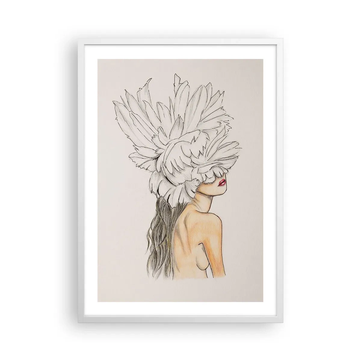 Poster in cornice bianca - Bellezza coronata - 50x70 cm