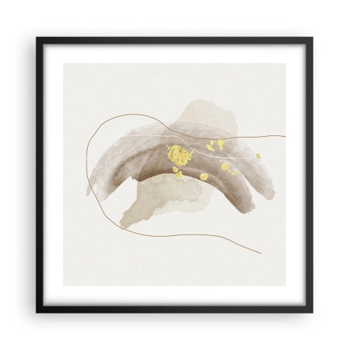 Poster in cornice nera - Incontro nello spazio - 50x50 cm