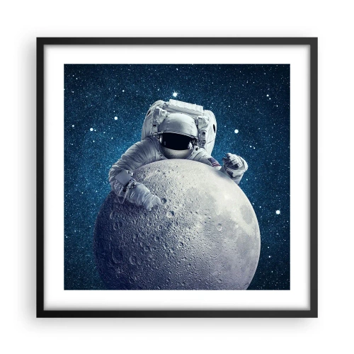 Poster in cornice nera - Burlone spaziale - 50x50 cm