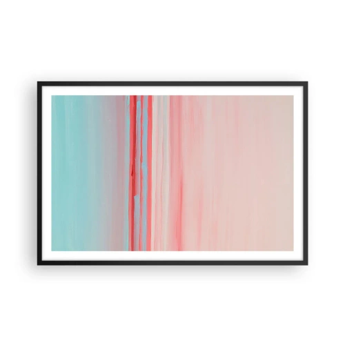 Poster in cornice nera - Astrazione all'alba - 91x61 cm