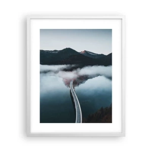 Poster in cornice bianca - Sull'acqua liscia come uno specchio - 40x50 cm