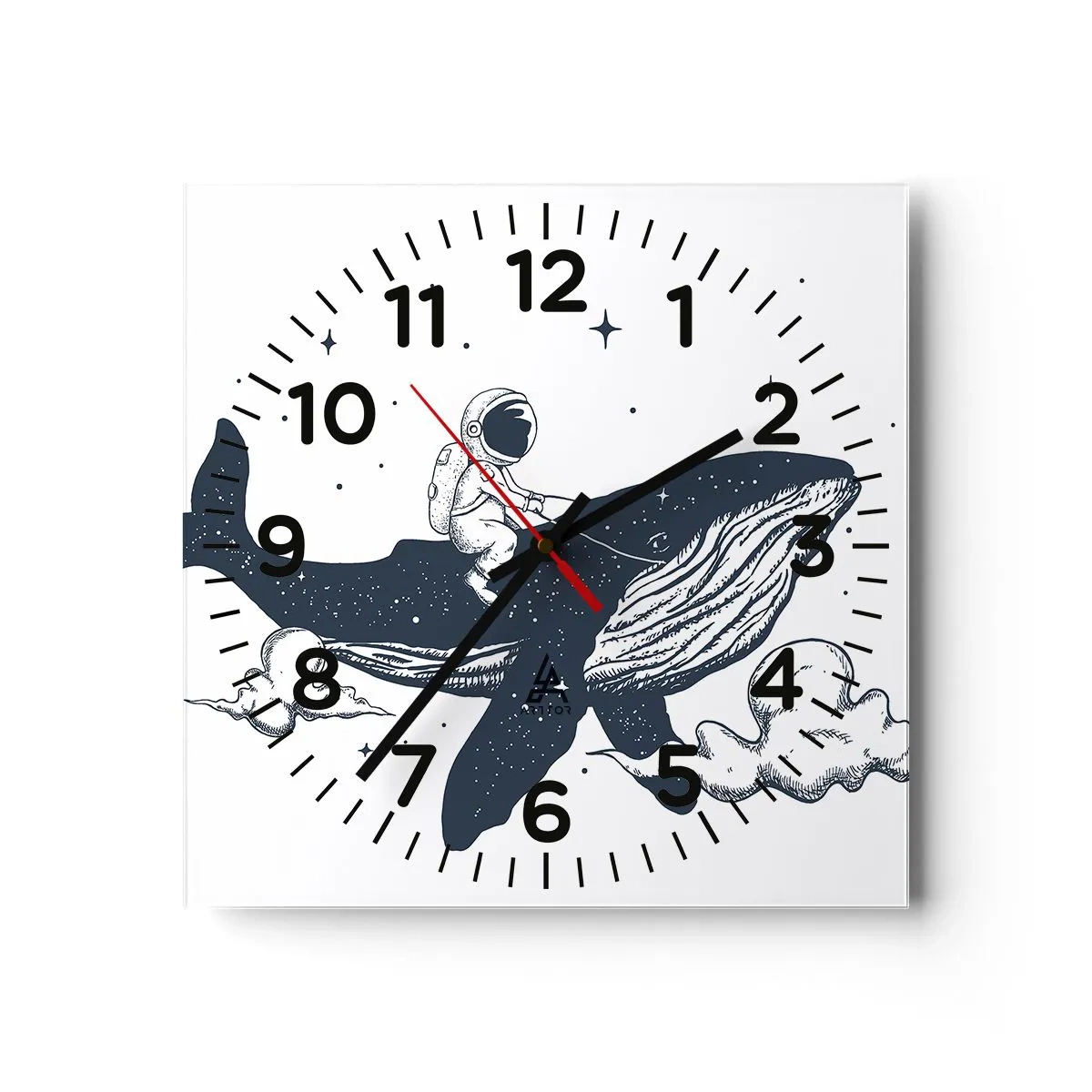 Orologio da parete - Orologio in Vetro - Avventura nello spazio - 30x30 cm