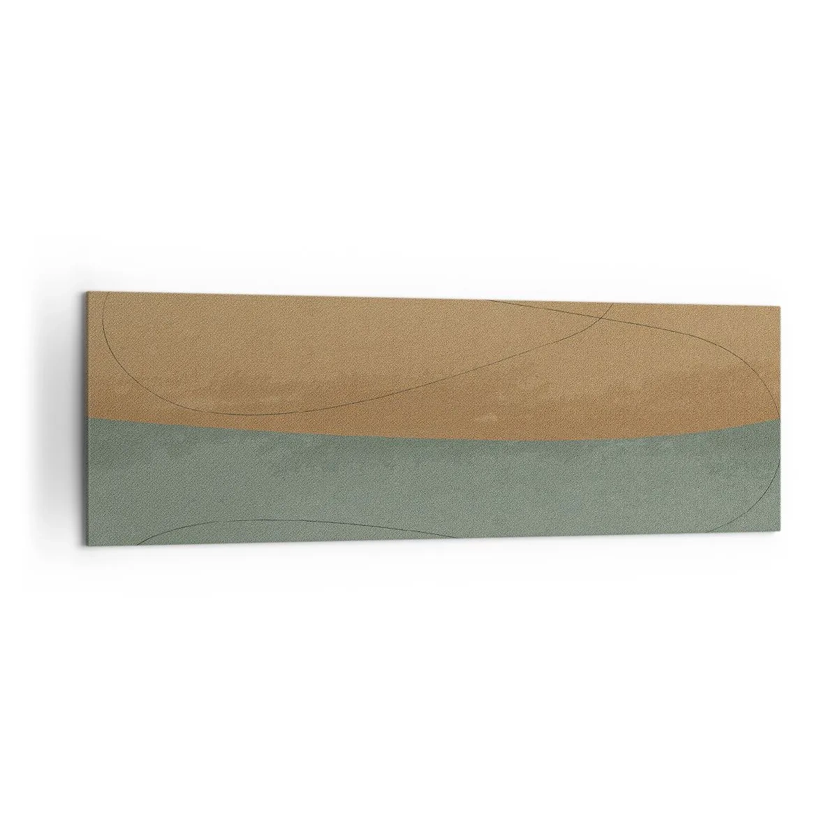 Quadro su tela - Stampe su Tela - Composizione astratta nei toni naturali della terra - 160x50cm - Composizione orizzontale - Decorazione murale moderna per soggiorno e camera da letto ARTTOR