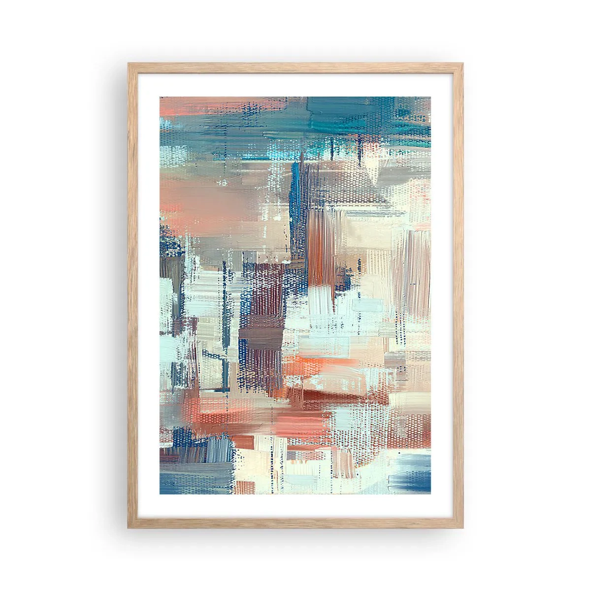 Poster in cornice rovere chiaro - Arrivando alla luce - 50x70 cm