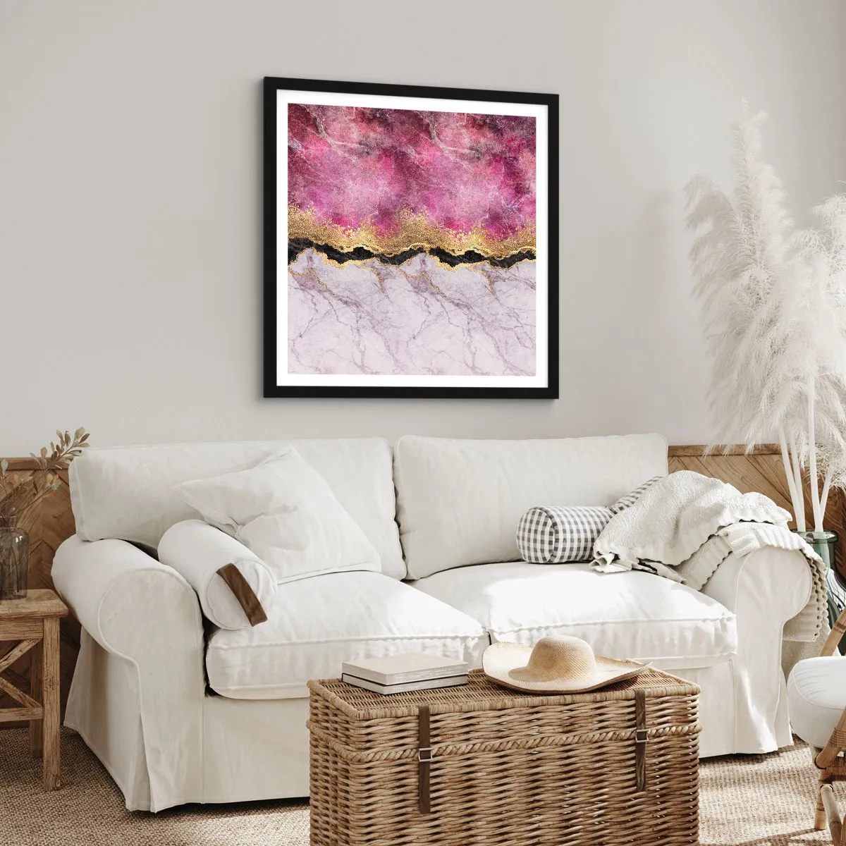 Poster in cornice nera - Sul confine - 60x60 cm