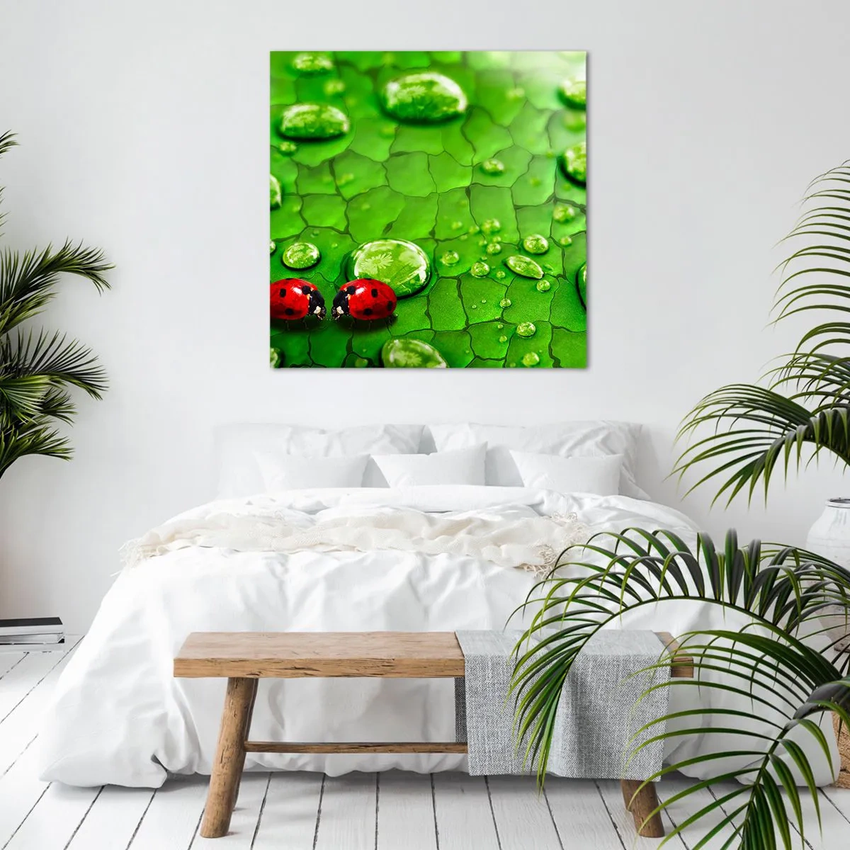 Quadro su tela - Stampe su Tela - Incontro in verde - 50x50 cm