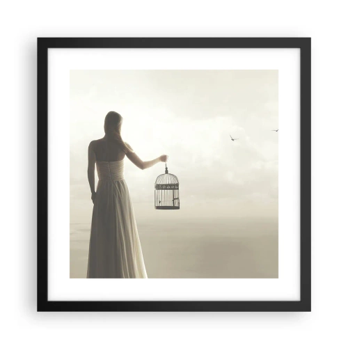 Poster in cornice nera - Sii libera - 40x40 cm