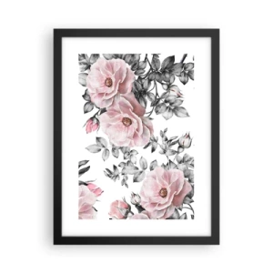 Poster in cornice nera - Perdersi tra le rose - 30x40 cm