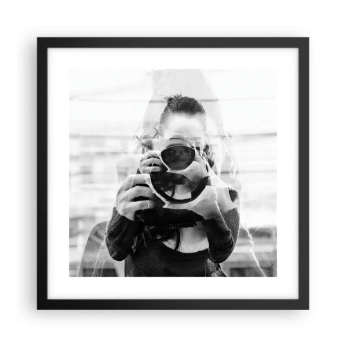 Poster in cornice nera - Il creatore e il materiale - 40x40 cm