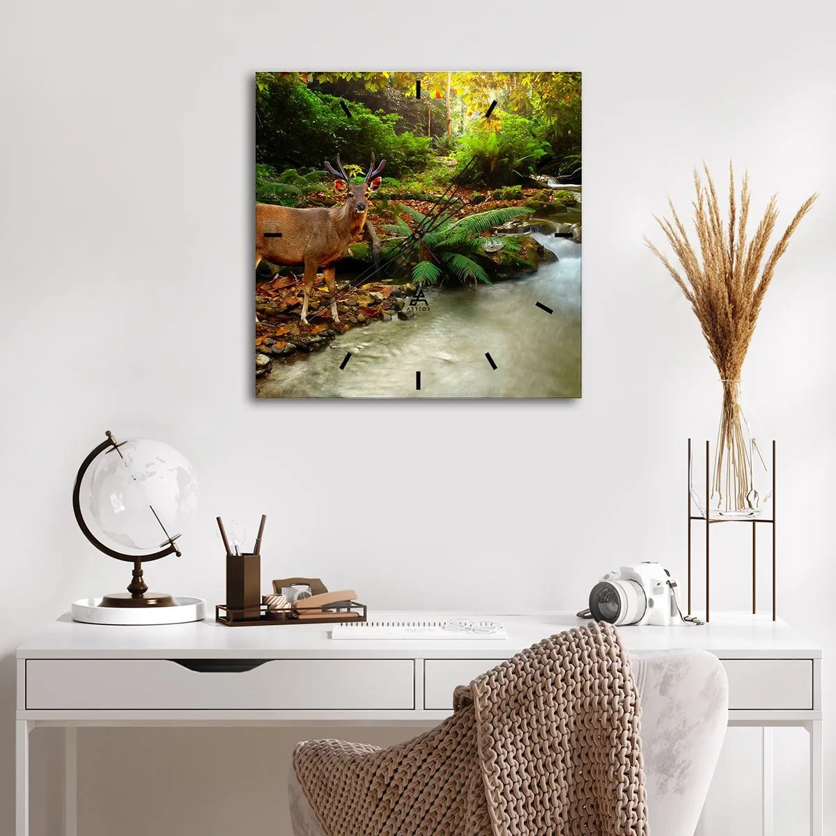 Orologio da parete - Orologio in Vetro - Benvenuto nel mio mondo - 30x30 cm