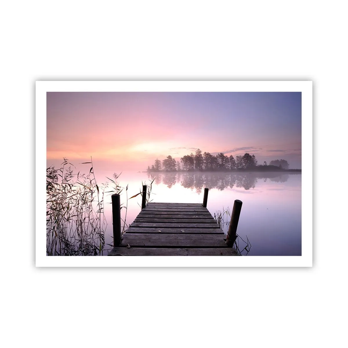 Poster - Nebbia color lilla - 91x61 cm