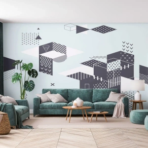 Fotomurali Premium Sand - Astrazione geometrica moderna - 100x70cm - La matematica nell'anima - Decorazione murale moderna per soggiorno e camera da letto ARTTOR