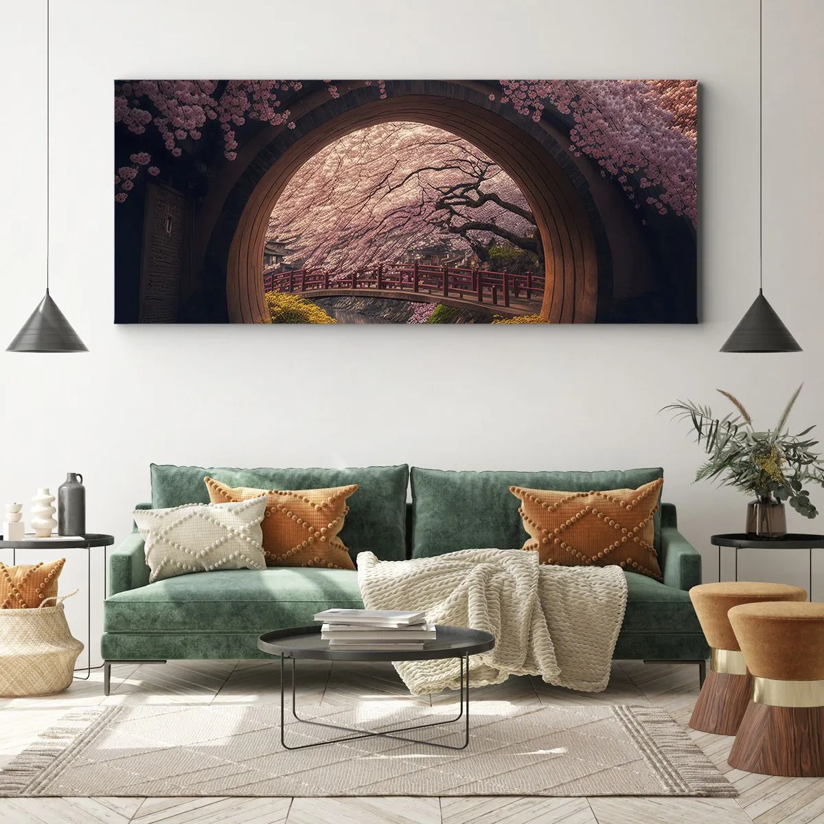 Quadro su tela - Stampe su Tela - Primavera giapponese - 100x40 cm
