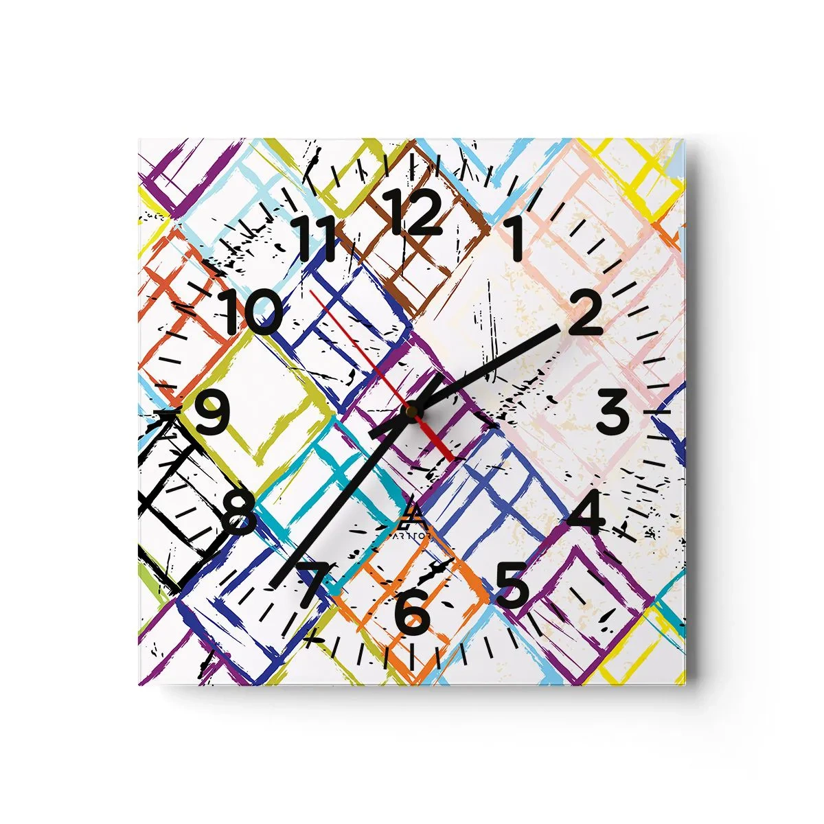 Orologio da parete - Orologio in Vetro - Cellule in affitto - 40x40 cm