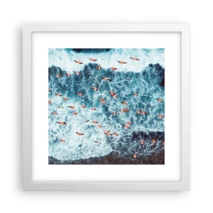 Poster in cornice bianca - Parata sotto il mare - 30x30 cm