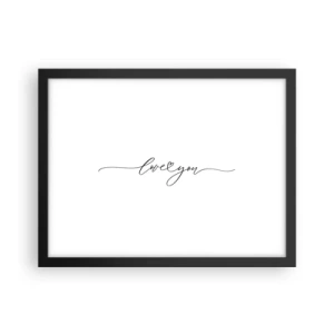 Poster in cornice nera - Bianco e nero - 40x30 cm