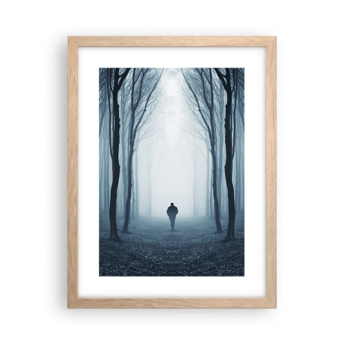Poster in cornice rovere chiaro - E tutto è semplice e chiaro - 30x40 cm