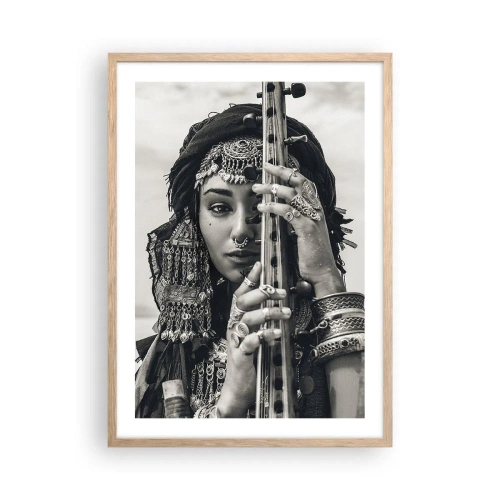 Poster in cornice rovere chiaro - La musica dell'oriente - 50x70 cm