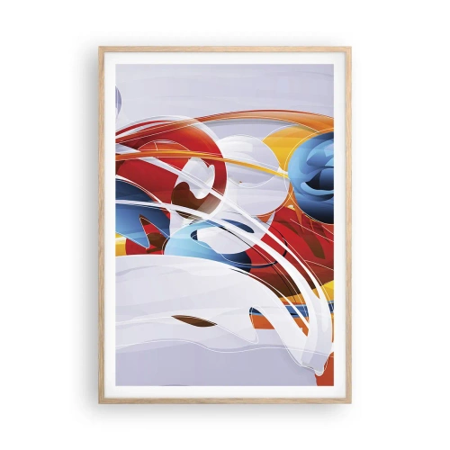 Poster in cornice rovere chiaro - La danza degli elementi - 70x100 cm