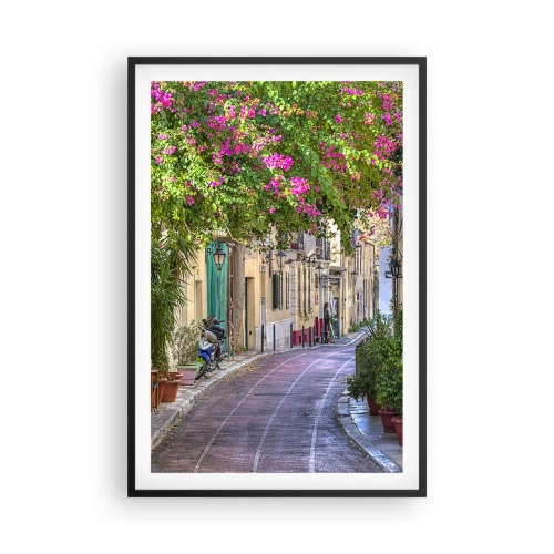 Poster in cornice nera - Angolo fiorito - 61x91 cm