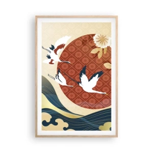 Poster in cornice rovere chiaro - Favola giapponese - 61x91 cm