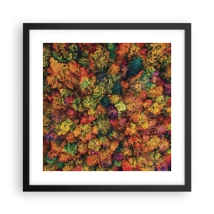 Poster in cornice nera - Il bouquet degli alberi d'autunno - 40x40 cm